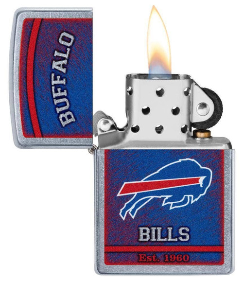Zippo NFL Buffalo Bills Street Chrome Finish Genuine Windproof Lighter 