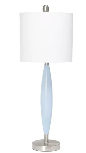 Lalia Home Stylus Table Lamp with White Fabric Shade