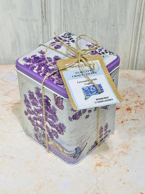 Lavender Fields Coffee in Printed Tin Drip Grind