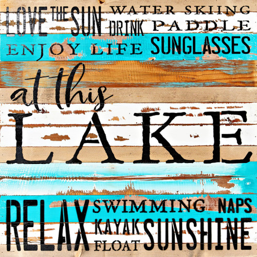 At this lake: love the sun, enjoy life
