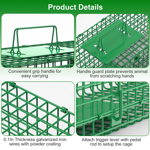 26in Single Door Live Animal Cage Trap 