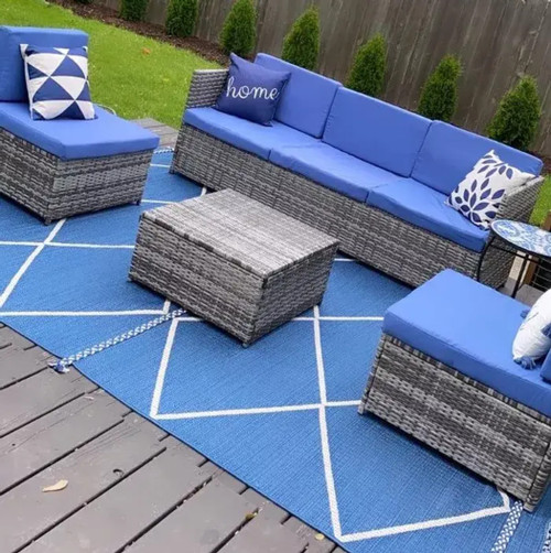 Geometric Outdoor Indoor Area Rug