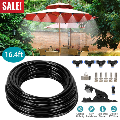 16.4ft Misting Cooling System Water Mister Nozzles Set