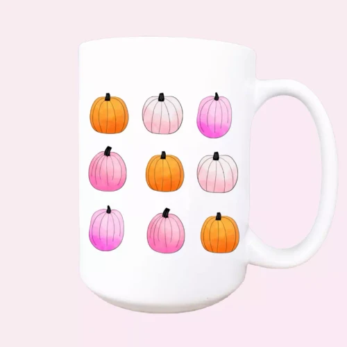 Pumpkins ceramic coffee mug