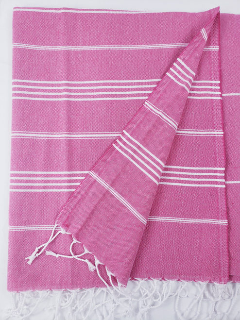 Turkish Towel, throw blanket 36x39 Pink