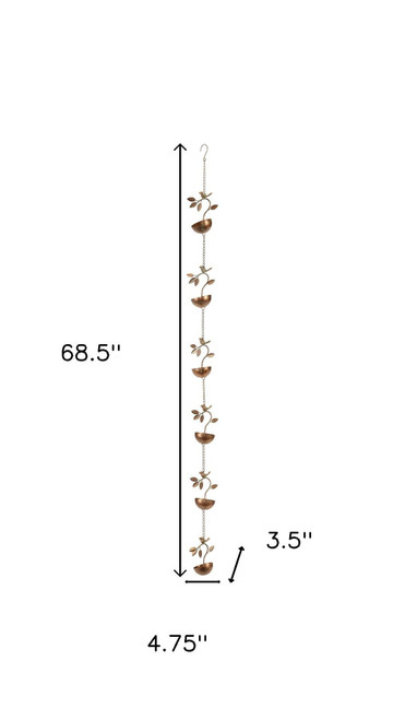 69" Bronze Iron Birds Rain Chain
