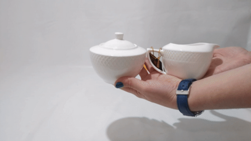 SUGAR BOWL & CREAMER SET: SUGAR BOWL 11 FL OZ | 340 ML  & CREAMER