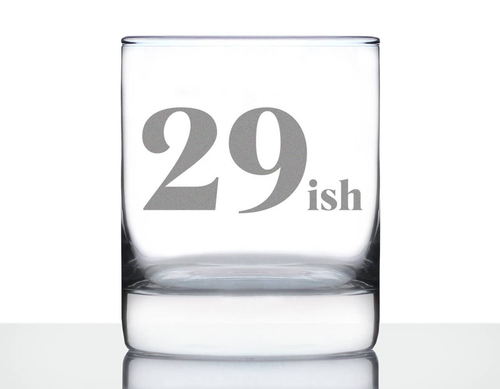 29ish Whiskey Rocks Glass - 30th Birthday Gifts and Decor