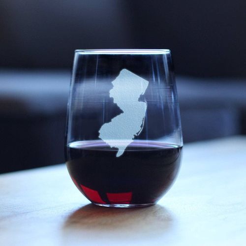 New Jersey Stemless Wine Glass - New Jerseyans Gifts