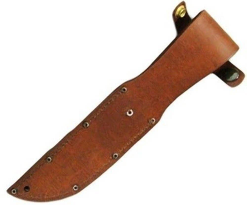KA-BAR Short USA Knife Sheath Brown Leather Fits 5.25" Blade Knives 