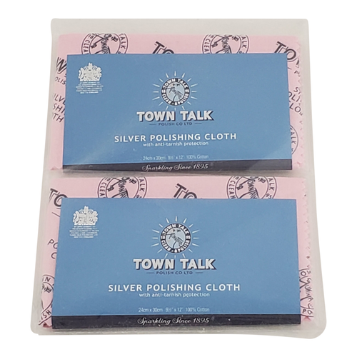 Town Talk Silver Polishing Cloth (9.5 x 12) Set/2