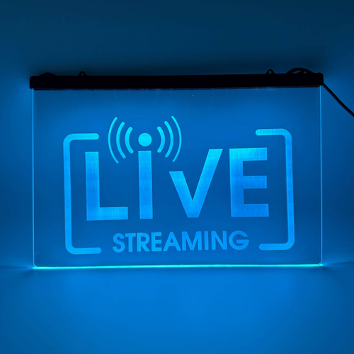 Color Changing LED Live Streaming Sign