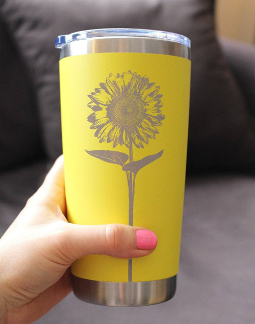Sunflower Insulated Travel Tumbler - Sunflowers Gifts