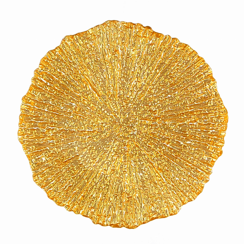 CORAL Gilded Glass Plate