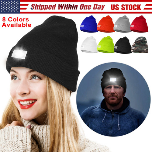 Unisex 5 LED Knitted Beanie Winter Warm Hat