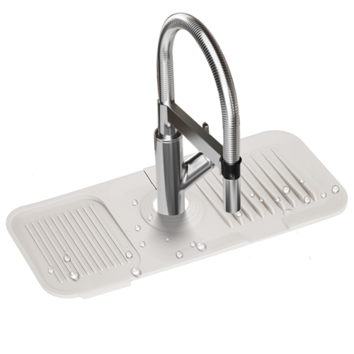 Faucet Splash Mat 14.56x5.51in Silicone Sink Drying Mat 