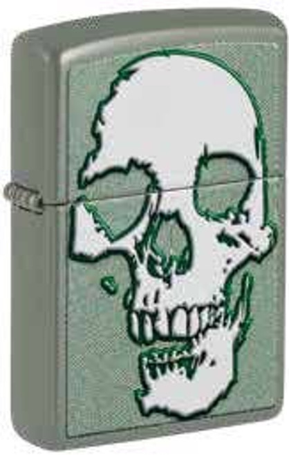 Zippo Skull Design on Sage Windproof Lighter 
