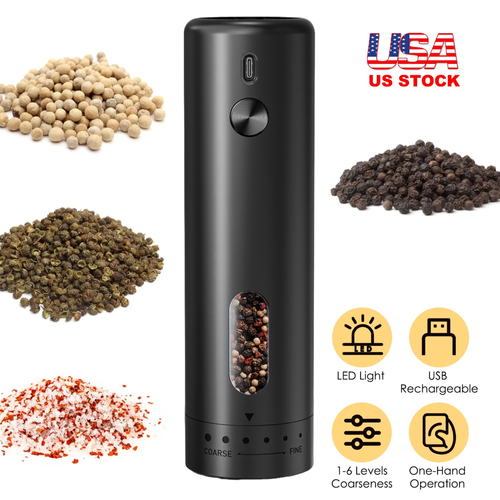 Electric Pepper Grinder USB Rechargeable Pepper 