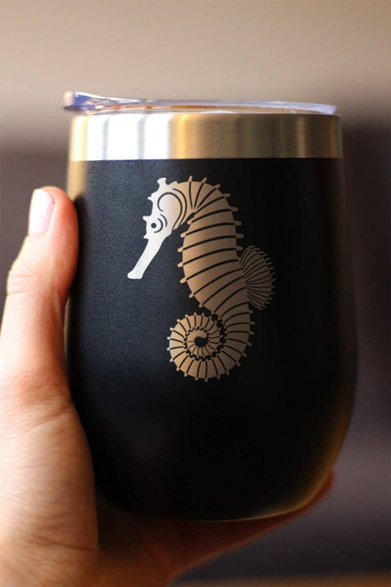 Seahorse Insulated Wine Tumbler - Ocean Beach Gifts
