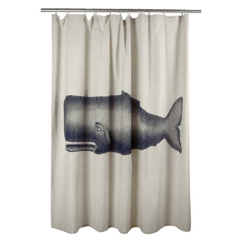 Moby Shower Curtain Ink