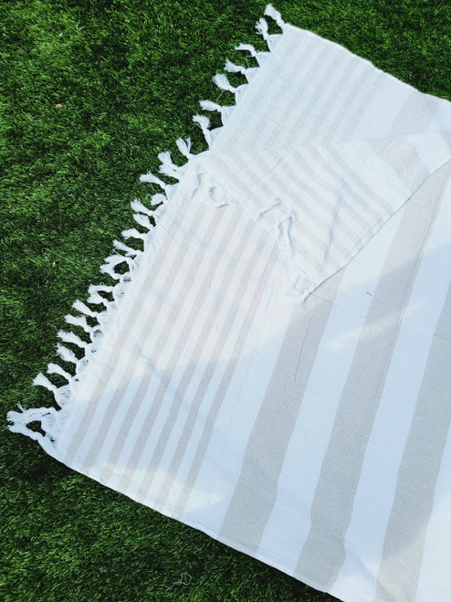 One sided Terry Towel - Sand free beach and Bath towel- Beige