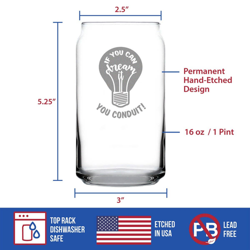 You Conduit Beer Can Pint Glass - Electrician Gifts