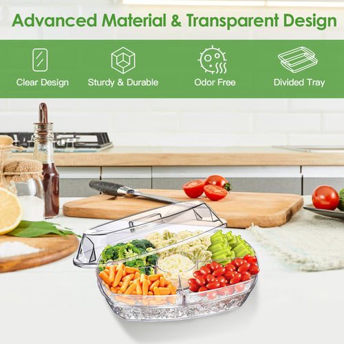 Fruit Ice Serving Tray Chilled Veggie Tray