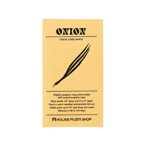 Onion 'Tokyo Long White' Seed Packet
