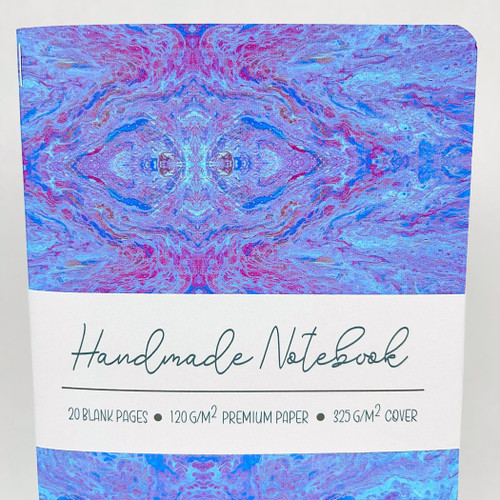 Liquid Art - Style 3 - Handmade Saddle Bound Notebook - A5-ish size