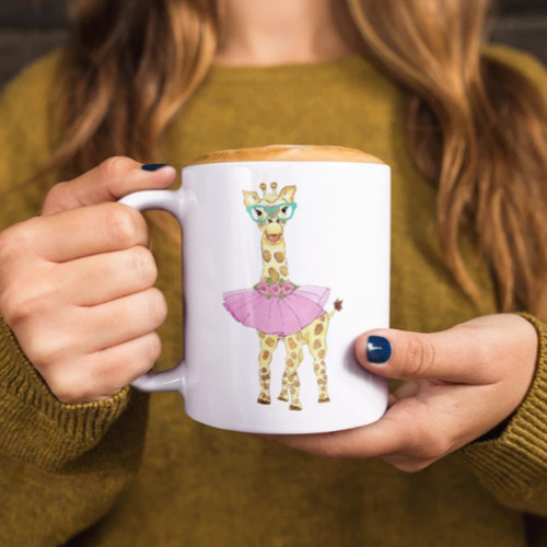 Giraffe with Glasses Mug