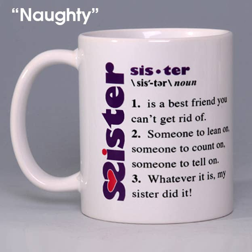 Whimsical Naughty Sister Mug