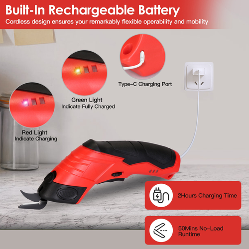 Cordless Electric Scissors Automatic Shears Cutting Tool