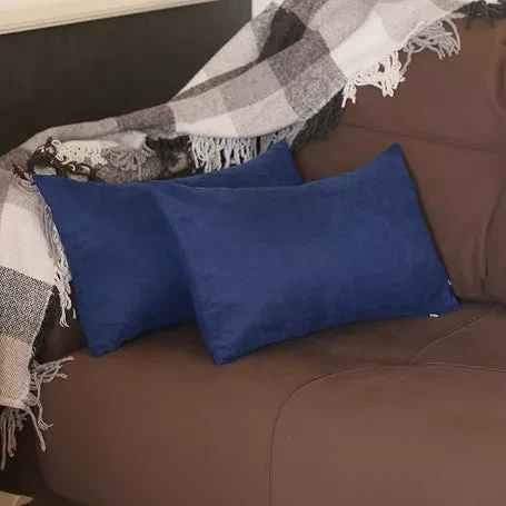 Farmhouse Square and Lumbar Solid Color Throw Pillows Set