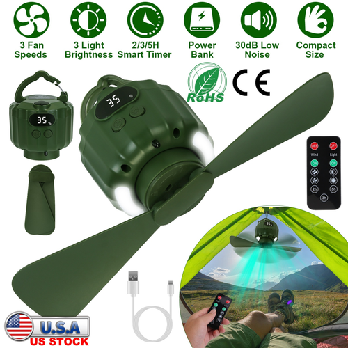 Portable Camping Ceiling LED Fan 