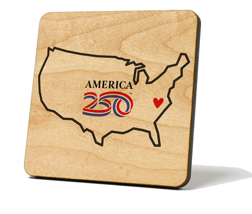 America250 U.S. Outline Coaster Magnet-Officially Licensed