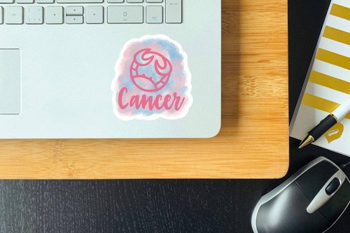 Color Splash Cancer Vinyl Sticker