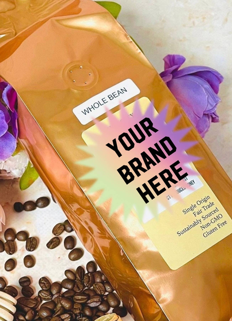 Buckwheat Honey Coffee Sample Size in Gold Bag