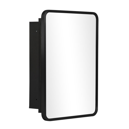 16" Black Metal Framed Mirror Set