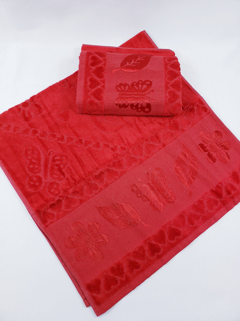 Velvet Multi purpose Towels 1 Bath 1 Hand Towel SET