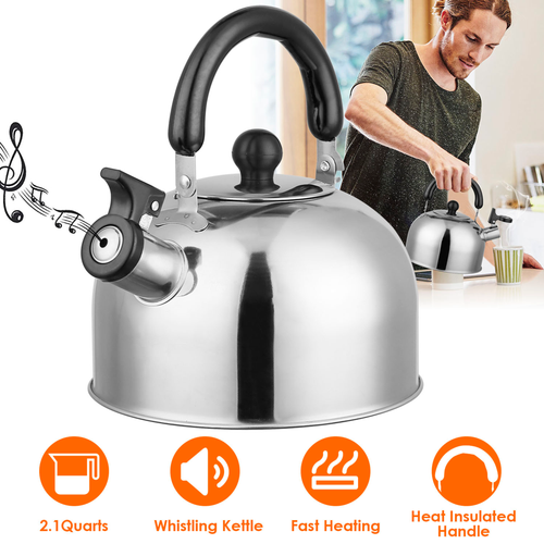 2.1Quarts Stainless Steel Whistling Tea 
