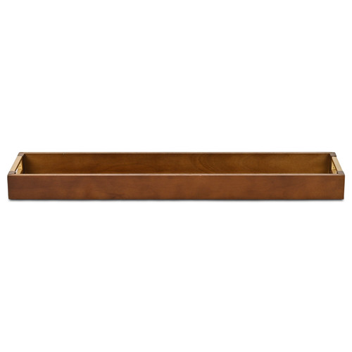 24" Brown Solid Wood Handmade Vanity Tray With Handles