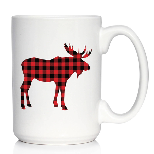 Moose Silhouette Coffee Mug - Rustic Cabin Gifts and Decor