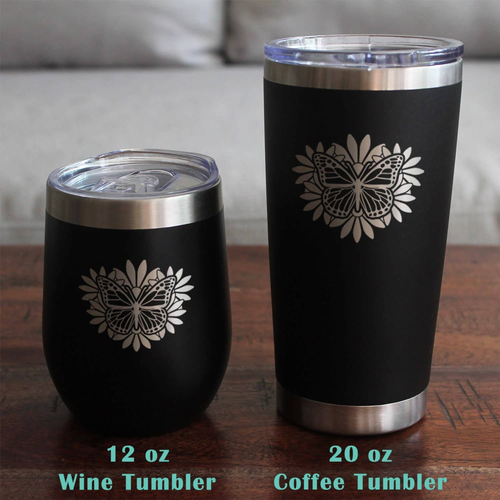 Butterfly Pint Glass for Beer - Monarch Butterfly Gifts