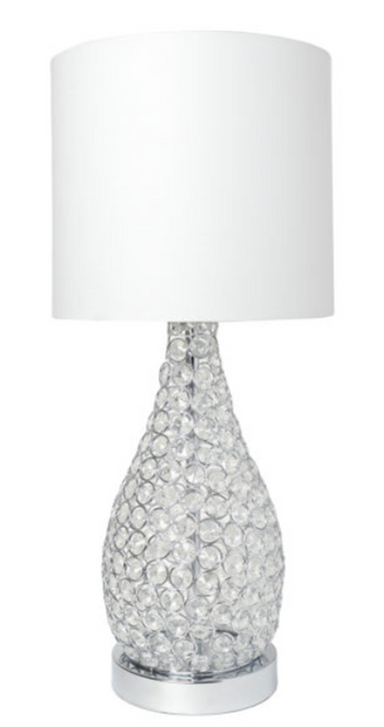 Elegant Designs Elipse Crystal Pinned Decorative Gourd Accent Table Lamp