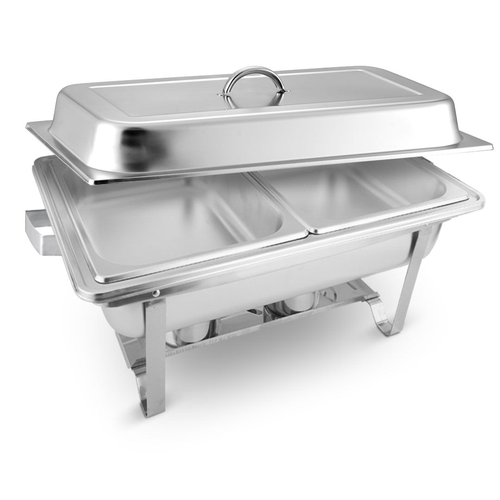 L Dual Tray Stainless Steel Chafing Food Warmer Catering Dish
