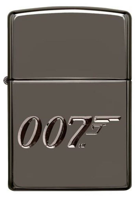 Zippo James Bond 007 Deep Carved High Polish Black Ice Armor Lighter 