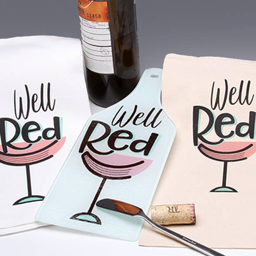 Well Red Cutting Board 