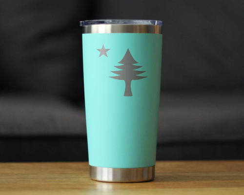 Flag of Maine Insulated Travel Tumbler - Mainers Gifts