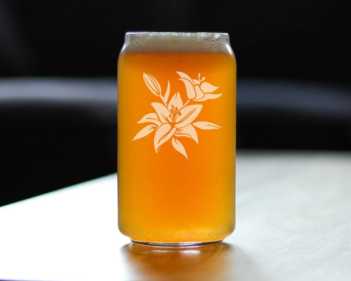 Lily Beer Can Pint Glass - Lily Gifts and Decor
