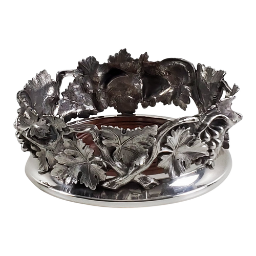 Coaster Wine Grape vine Design (copy of Paul Storr) Silver Plate